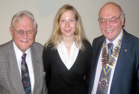 Carlotta Rehkater with Peter Slater and President David Pickover